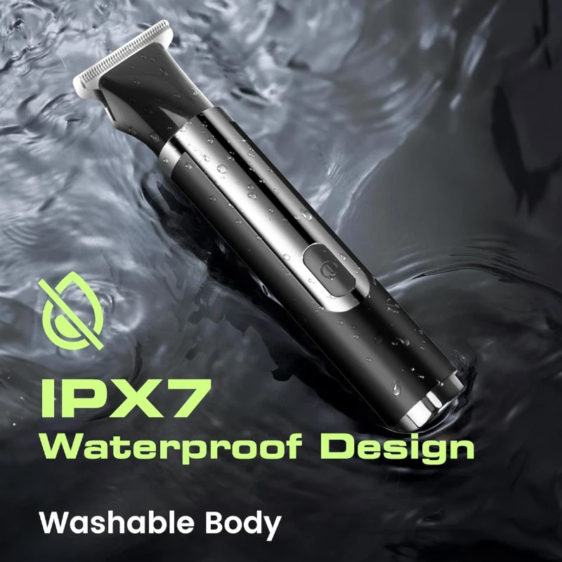 4-in-1 Body Groomer Kit Waterproof Electric Back Hair Shaver Hair Removal and Nose Trimmer with Extension Rod