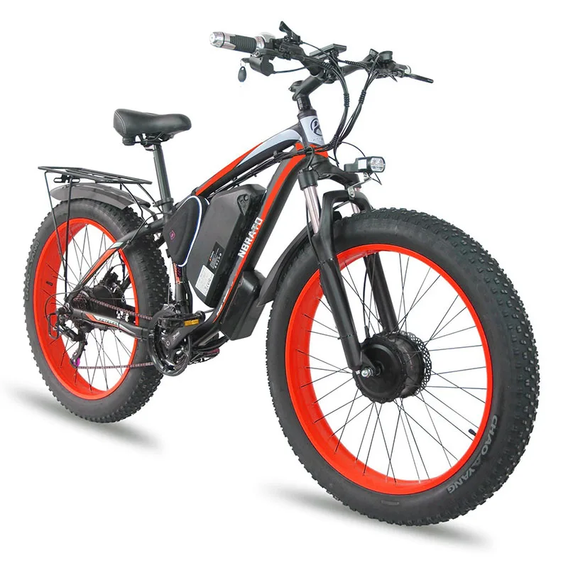 EU free shipping 26 inch dual motor hydraulic brake 48V 23Ah S-amsung battery 2000 W E Bike  electric Hybrid bike