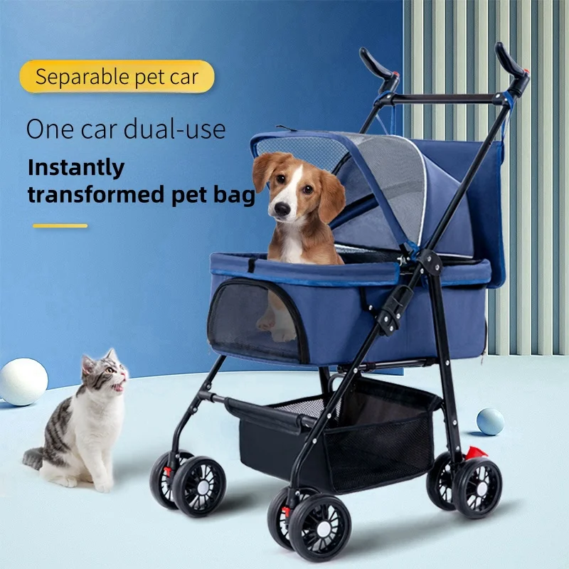 Wholesale Fine Quality Multi-Purpose Pet Vehicle Shock-Proof Wheel Folding Pet Cart