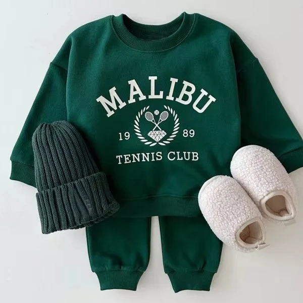 2024 New Autumn Korean Kids Clothes Letter Printing Kid Clothes Wholesale Kids Set Clothes