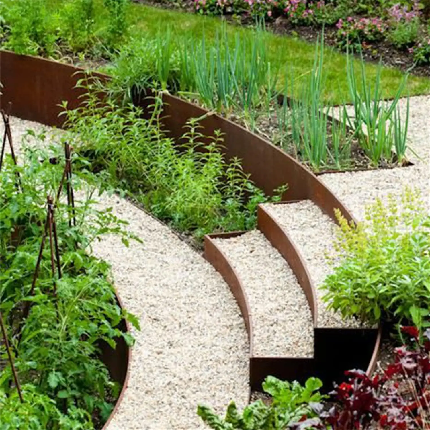 Factory price wholesale durable corten landscape edging metal garden lawn edging
