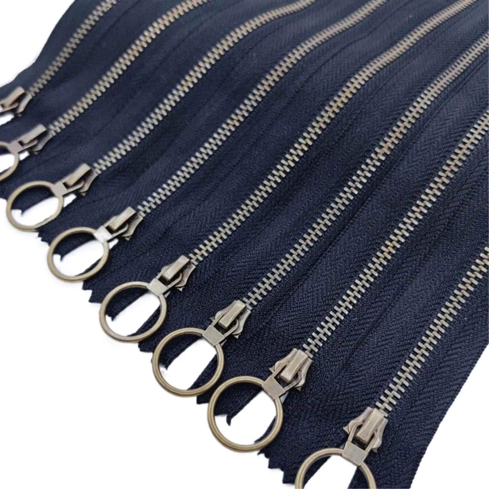 KY #3 #5 #8 #10 zipper for metal teeth custom metal zips Antique Copper zipper for jacket open end Universal zipper of metal