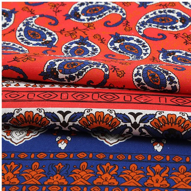 Digital printed linen fabrics for dresses customized design 100% linen fabric