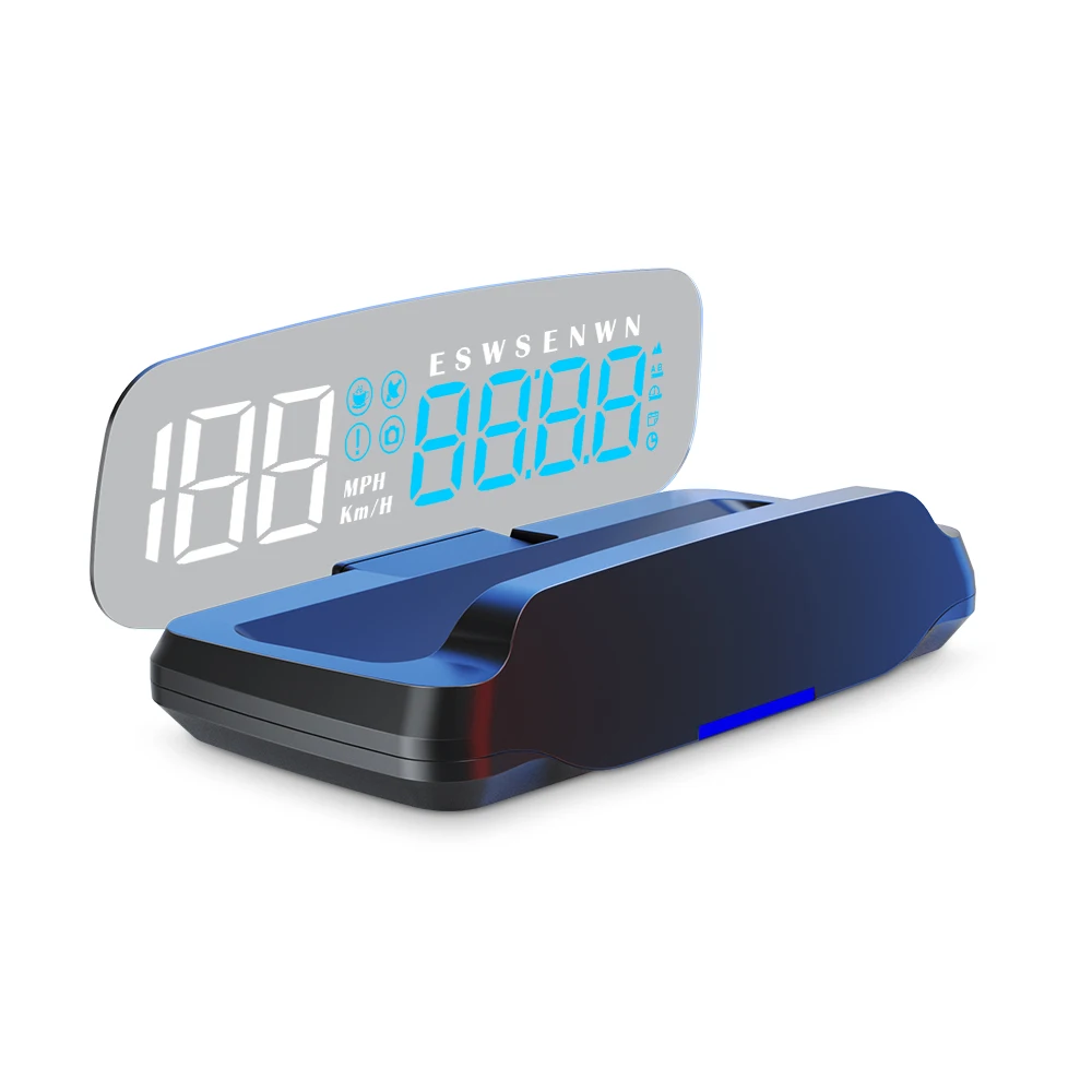 Hot Car HUD Head up Display Car km/h GPS for Car Universal Speedometer Color-changing Ambient Lighting with Vehicle Speed