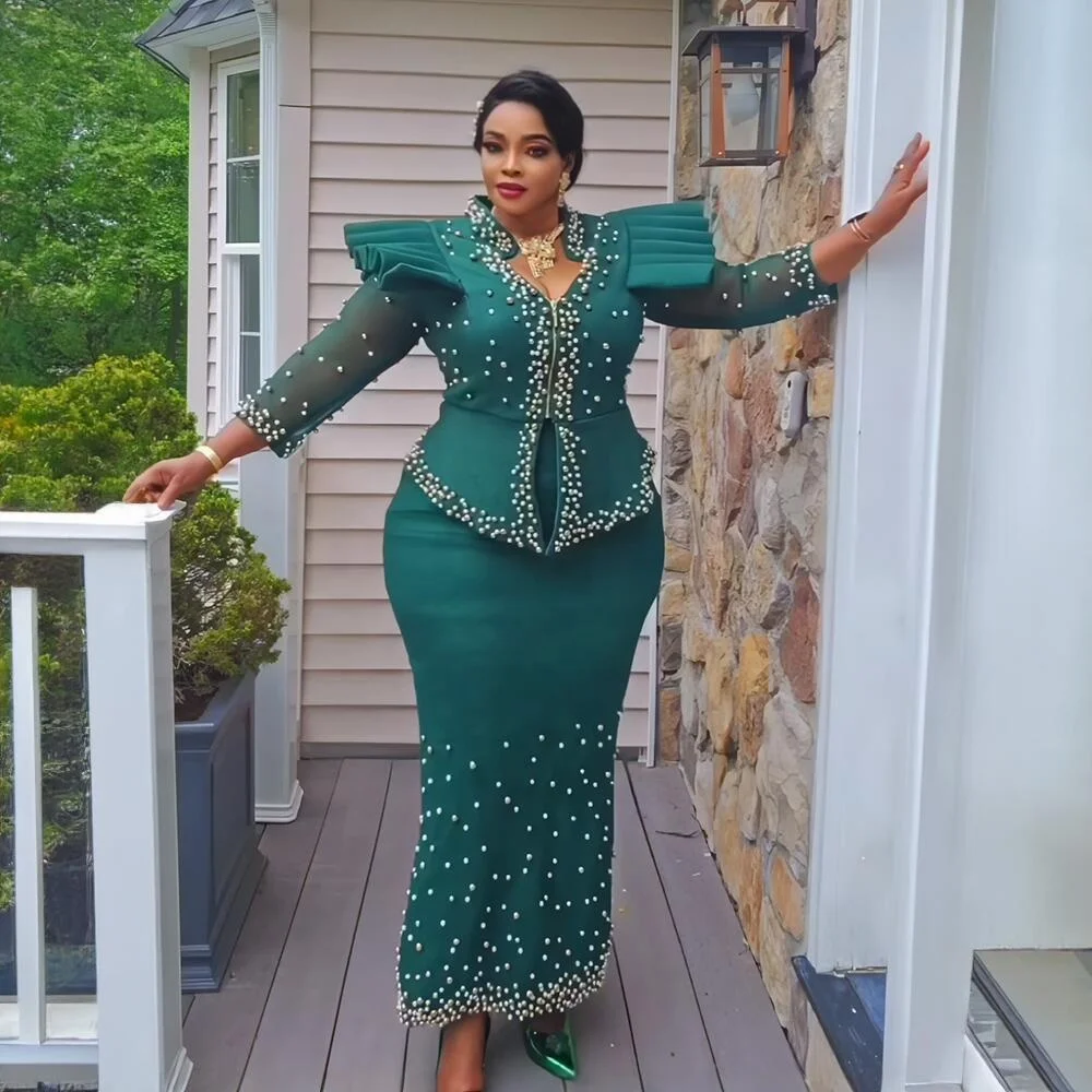 Favourite Rich Aunty African Dresses suit Woman African Dress mesh gauze African  Dresses For Women