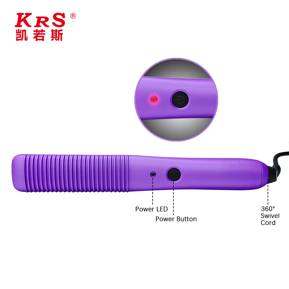 Hot sale PTC Heating hair straightener Brush electric hair straightener comb