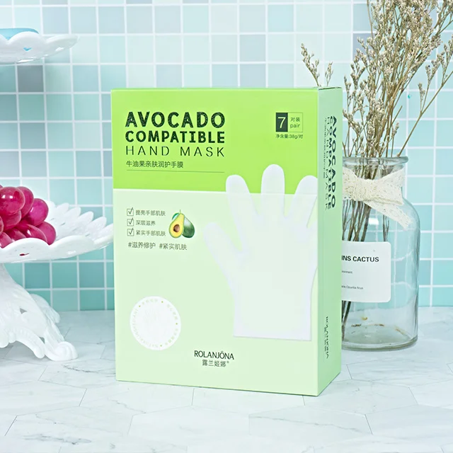 
Avocado skin-friendly hand mask nourishing tender and firming hand mask to prevent chapped and dryness 