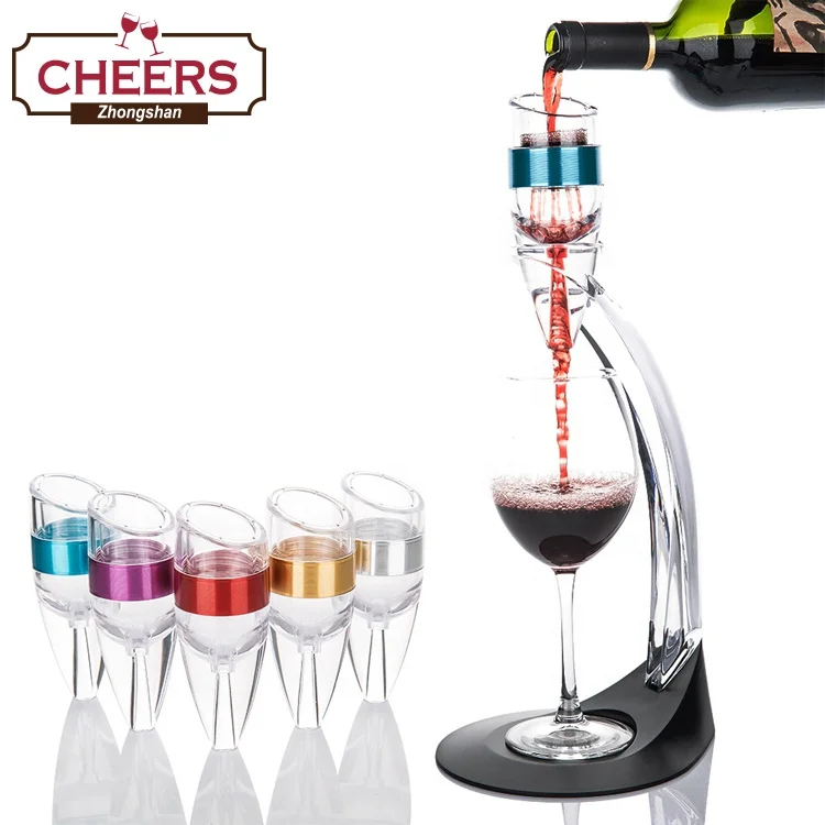 Manufacturer LFGB Certificate Deluxe Magic Wine Aerator Decanter Gift Set Wine Aerator with Tower in Top and Base Paper Box