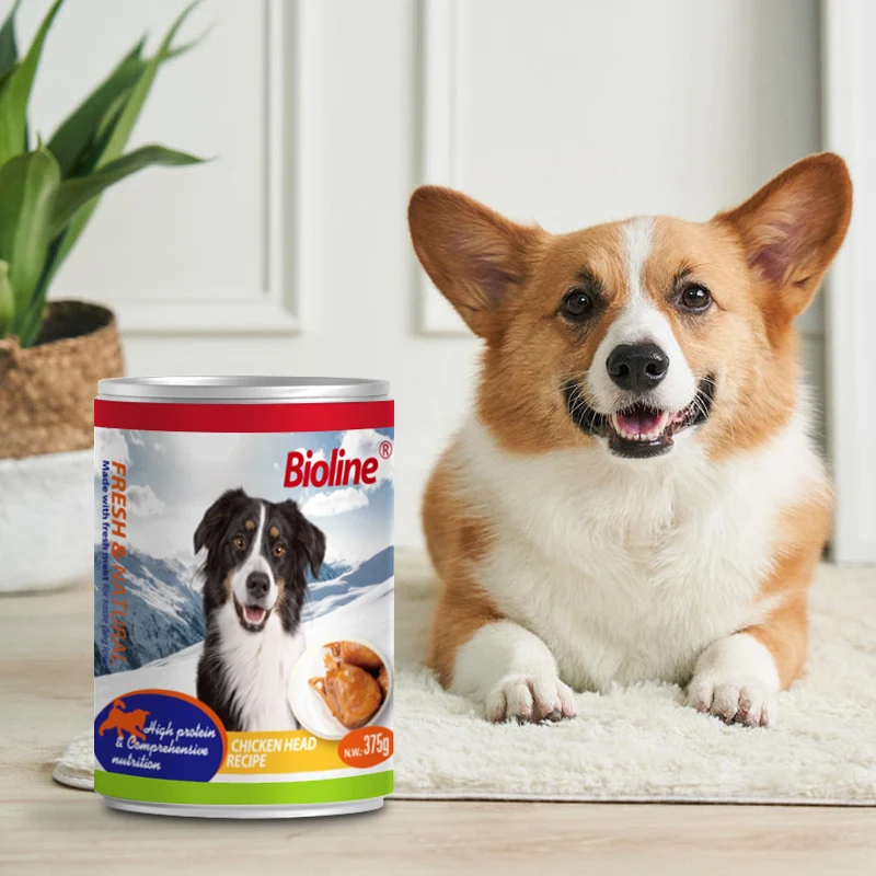 Oem Dog Wet Food Chicken Head Dog Food Wet Healthy Dog Food Tin Can