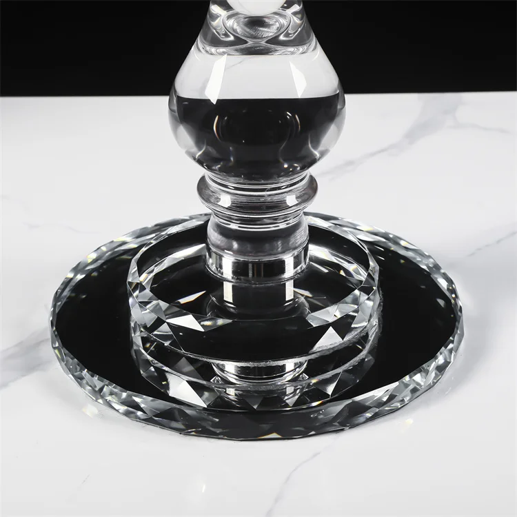 Glass Tube Hanging Tall Big Wedding Event Party Centerpieces Decoration 9 Arm Crystal Candelabra Candle Holder Candlestick