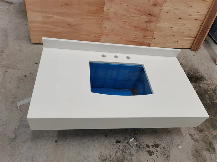 Goldtop Stone чистый белый шкаф для умывальника кухни и ванной комнаты