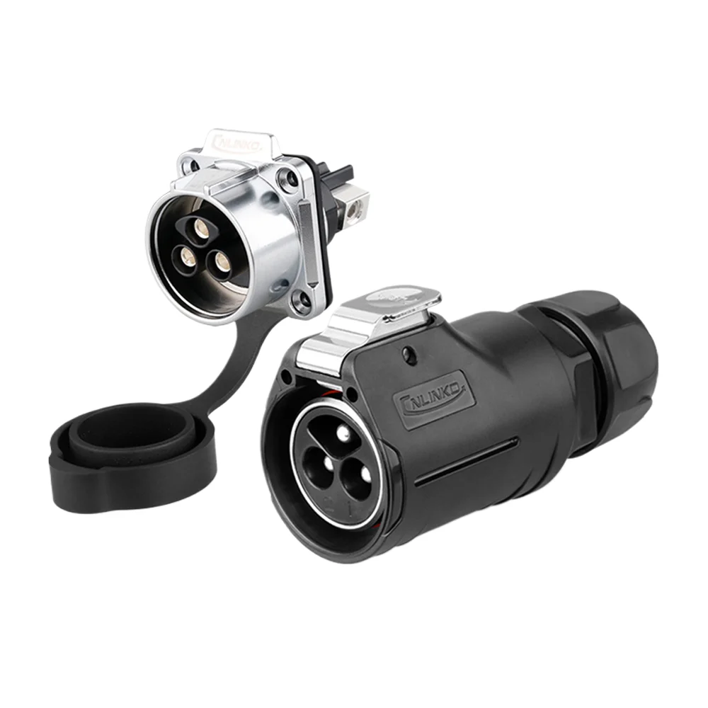 M28 Waterproof Connector IP68 3 Pin Circular LED Power Cable Plug Socket Electrical Push Connector