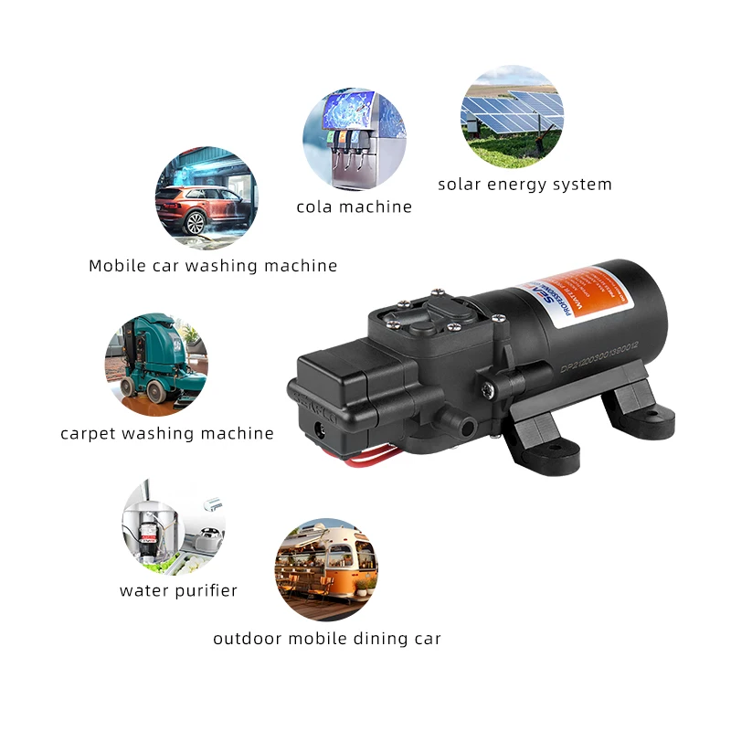 12v dc water pump carpet clear pump automat seaflow membrane pump 4.0 Lpm 70 PSI dc demand fresh water pumps
