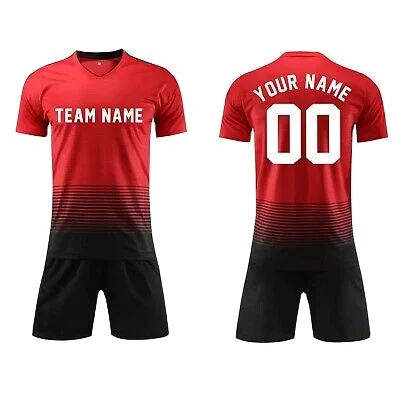 Wholesale mens quick dry football training uniform soccer game set jersey design thailand quality soccer wear