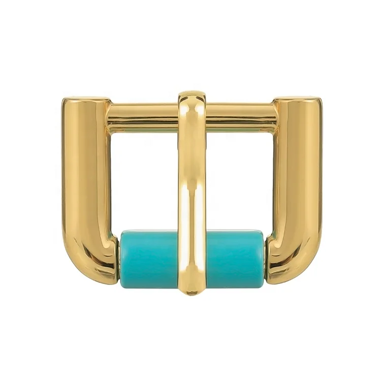 Оптовая продажа, индивидуальная высококачественная металлическая золотистая зеленая роликовая Пряжка Shiwang 21,8 мм для продажи