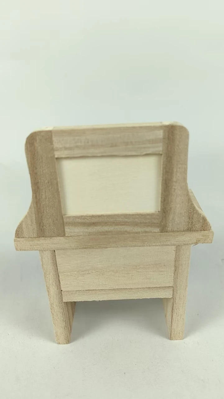 Handmade Wooden Toy Vanity Table with Drawers Jewelry Box Model Wood Crafts and Wall Signs