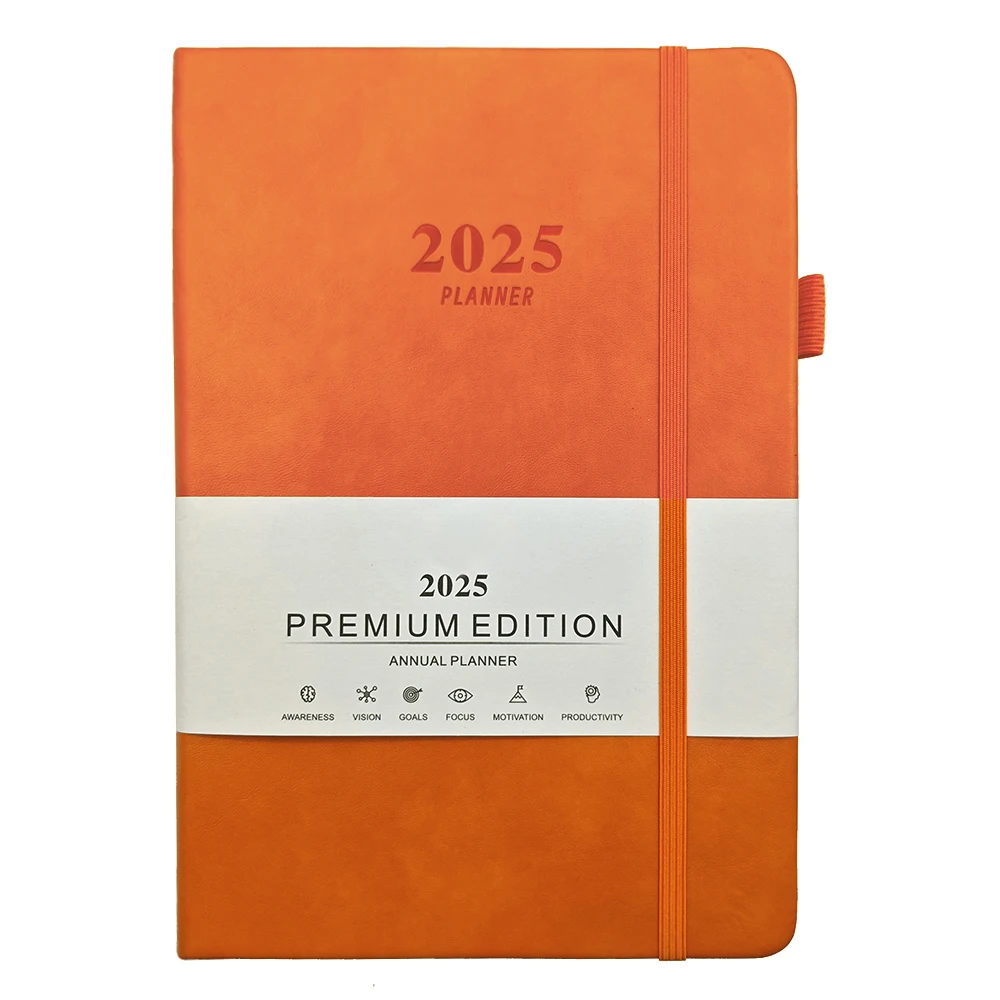 40 50 60 100 120 Page Sheets Custom A5 Leather Daily  Planner Cover Printing Dotted Hard Leather Journal Notebook