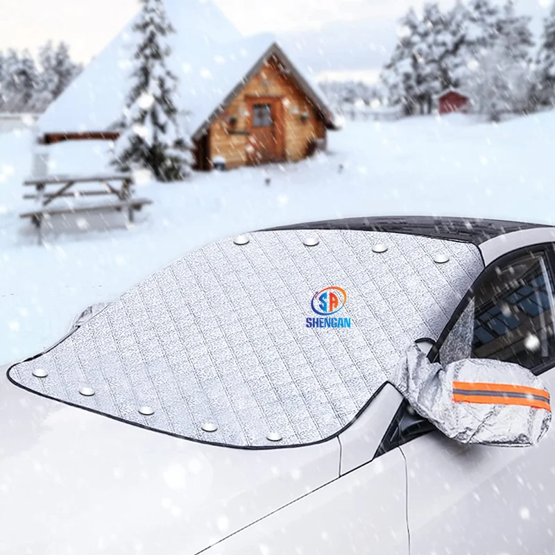 Car Windscreen Cover, Sun Protection Windscreen Cover with 9 Magnets, Car Frost Protection Cover