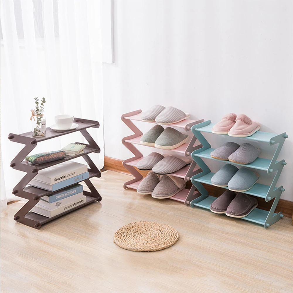 Household simple assembled Z-type shoe rack