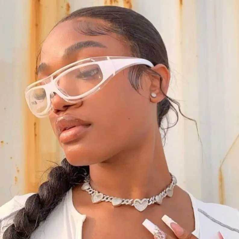 Y2K Future Tech Chic Sunglasses Unisex Retro Style Sports Protective PC Frame New Female Steampunk Design