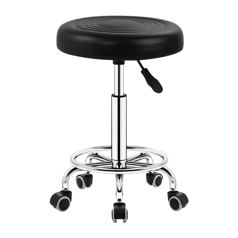2023 Stylish Cheap Bar Chair Lift Swivel Round Stool With Pulley For Barber Lab Reception Chair