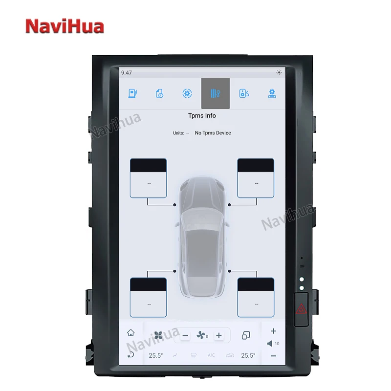 Navihua 16 Inch Android Touch Vertical Screen Car Radio Android Car DVD Player for Toyota Land Cruiser LC200 Low Configuration
