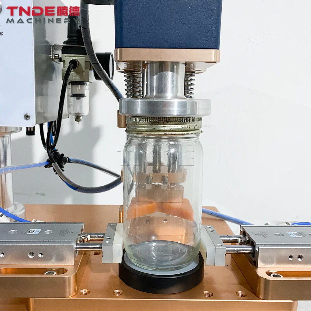 TNDE Chilli Sauce Jam Glass Jar Capping Machine Semi Automatic 20-68mm Diameter Cap Seal Machine