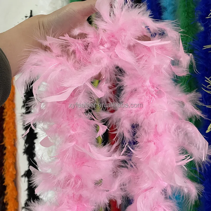 60g Chandelle Turkey Feathers Boa Trim Scarf/Party decoration Dress Marabou Feathers for Crafts Boas Plumas