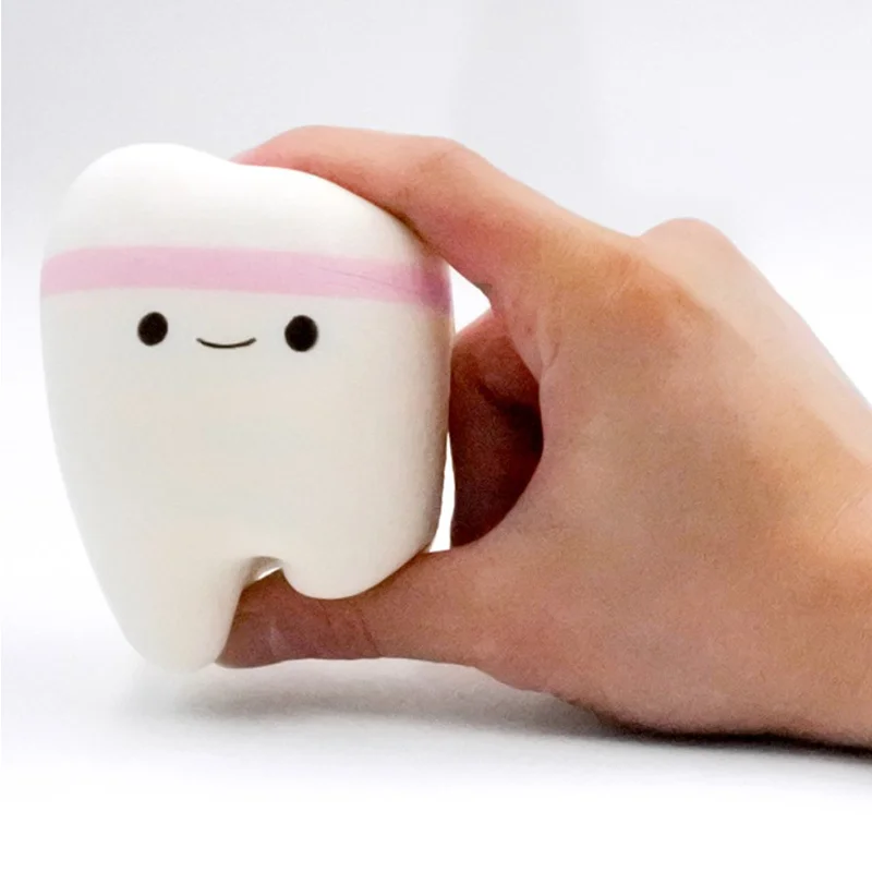 Competitive Price Promotion Stress Reliever Balls Tooth-shaped PU Foam Anti Stress Ball for Business