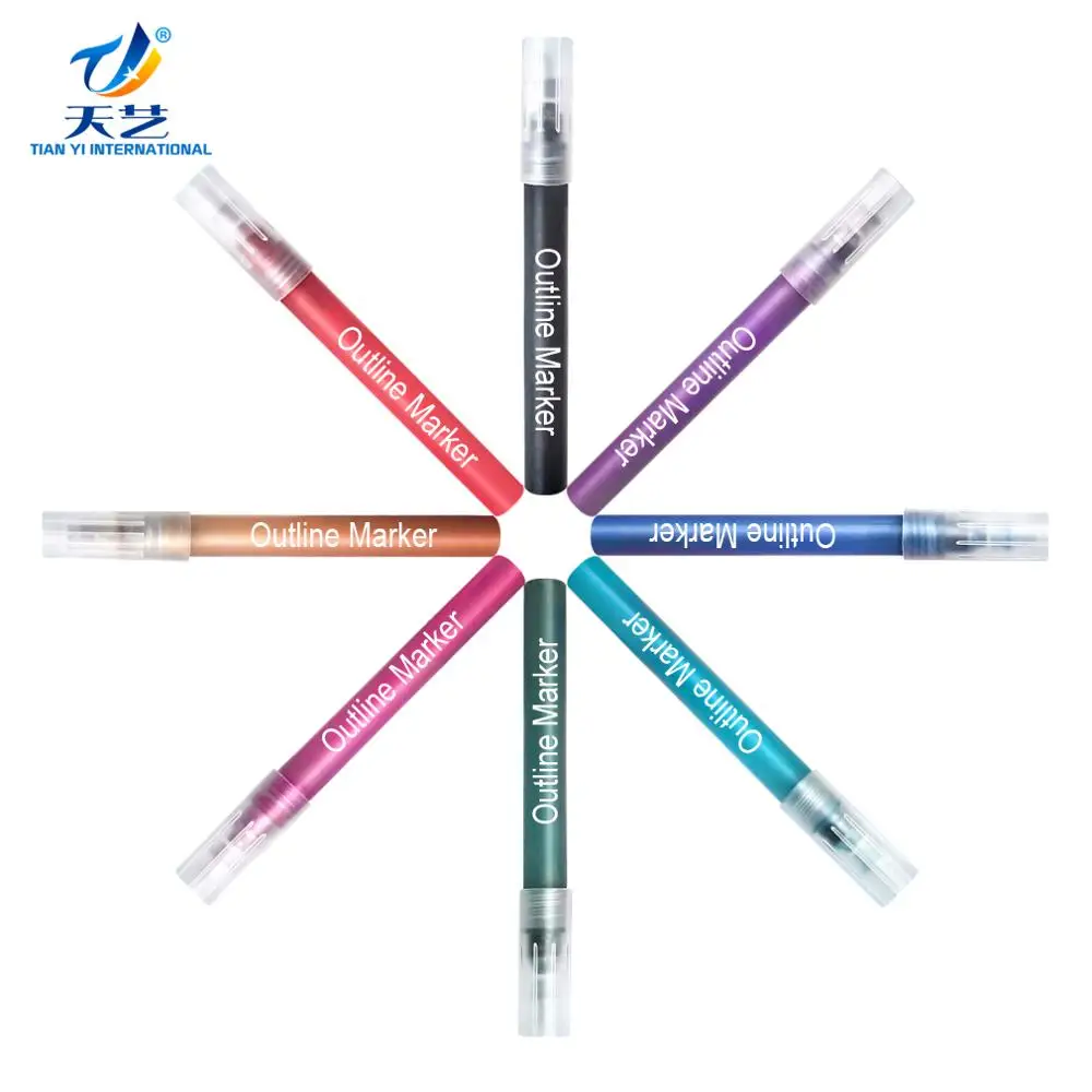 
Newest Outline Pens,YITHINC 12 Colours Double Line Outline Pens Gift Card Writing Drawing Pens for Birthday Greeting, Scrap Book 