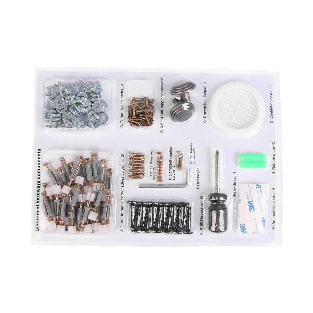 Custom Set Screw Connectors 316 Stainless Assorted Nut Bolts Screw Assembled For Shoe Cabinet Installation