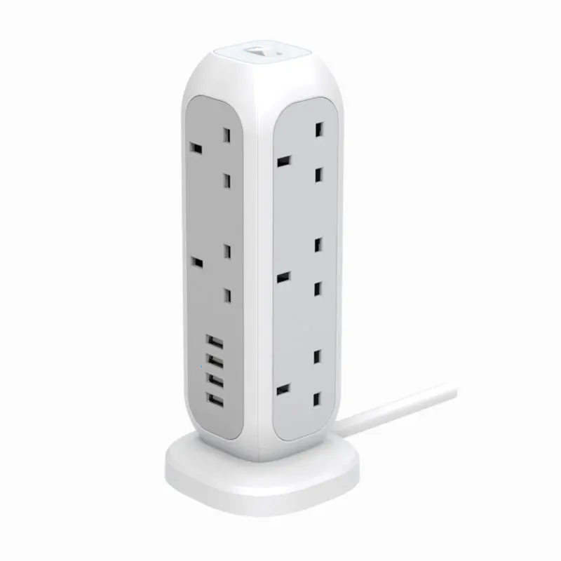 11 Way Outlet Europe UK Plug Standard Fast Charger Extension Cord Power Socket Universal Travel USB Power Strip