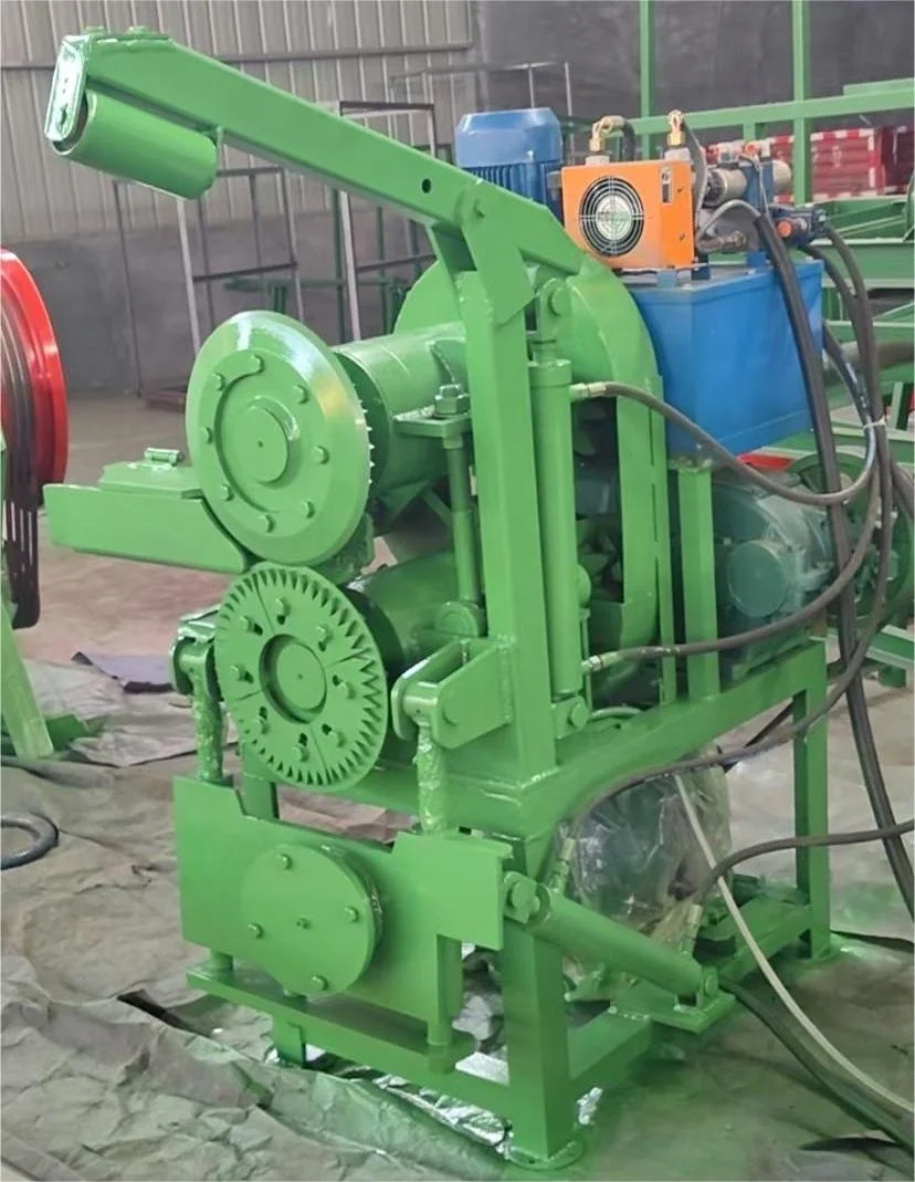 Automatic Tire Recycling Machine / Cutting Machine Long Shaft Tire Strip Cutter & Tire Lump Cutter Machine