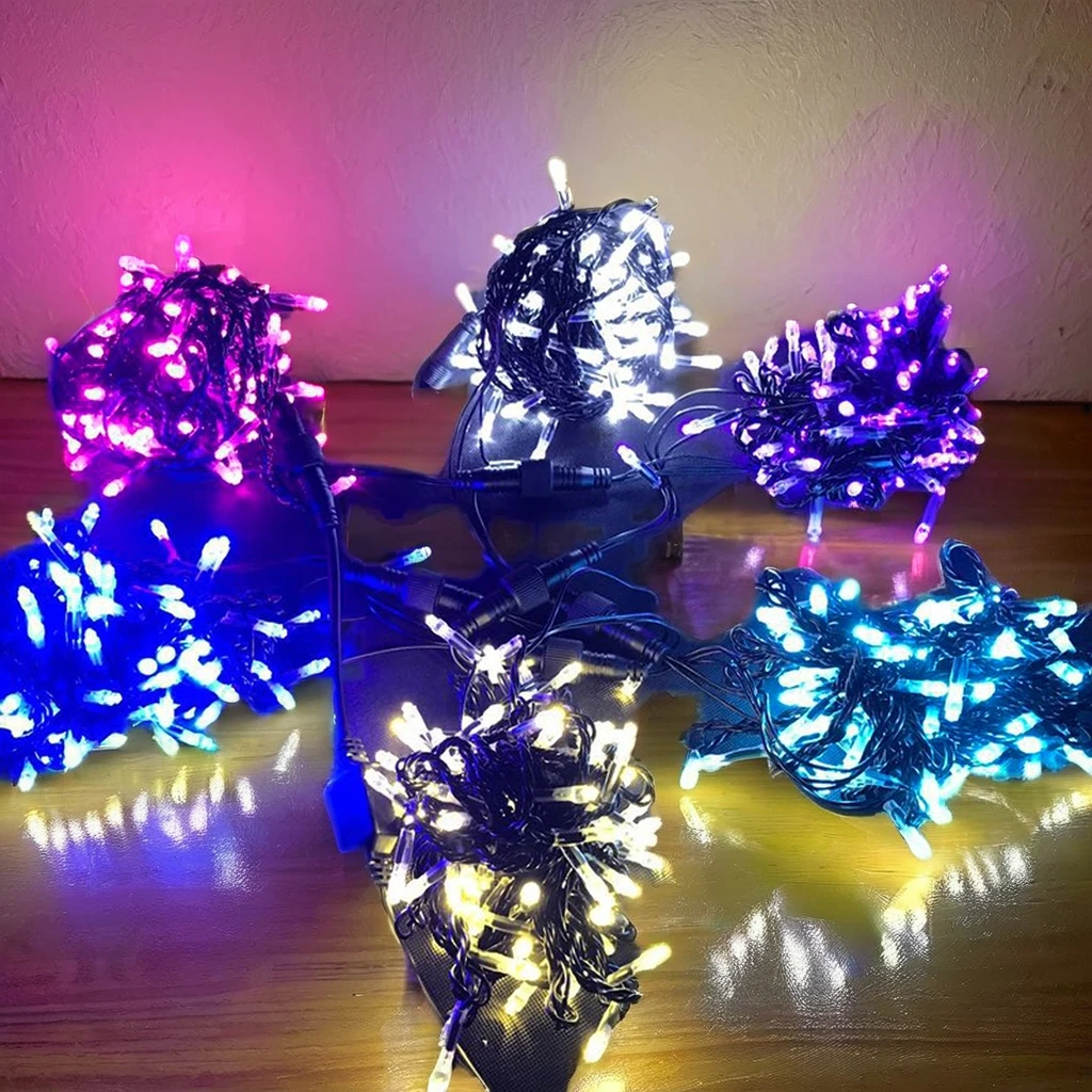 Holiday Outdoor Lighting IP65 Waterproof RGB String Light Warm White Christmas Tree Decoration 220v Connectable String Lights