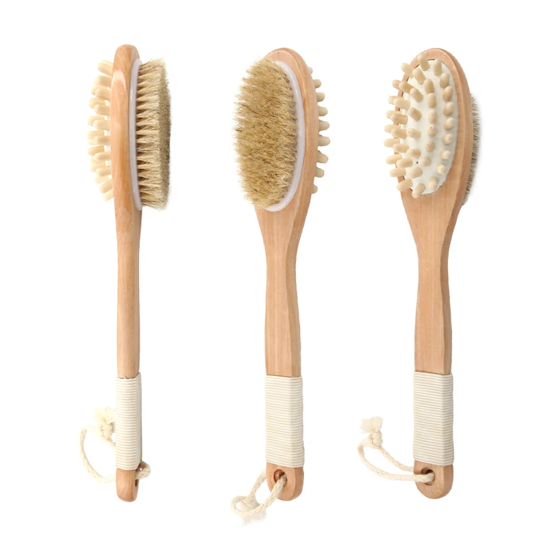 Hand-Held Natural Wood Wooden Massager Body Brush Cellulite Reduction Shower Full Body Massage Brush Best Spa Cervical Massager