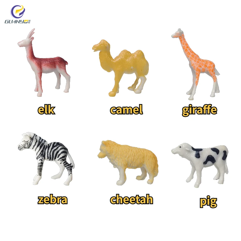 2024 New Hot Selling Mini Static Animal Model Wildlife  Plastic Animal World Educational Toys  For Children Over 3 Years Old