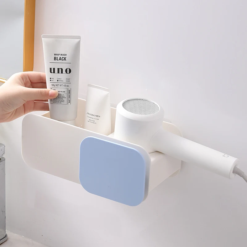 High quality housed hold ABS hair dryer holder Rack with comb storage stand