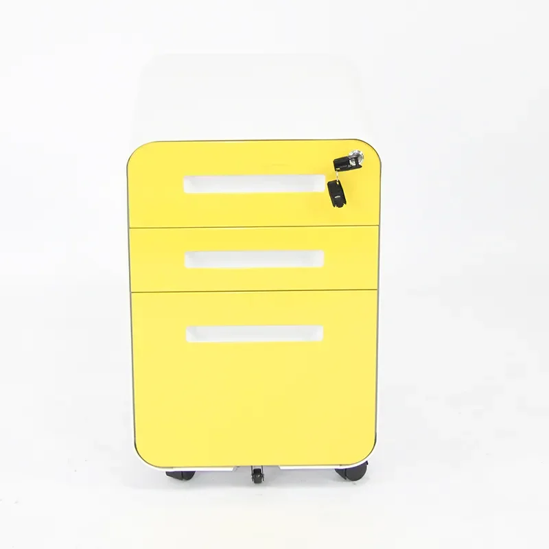 Office furniture Equipment metal mobile file cabinet steel mobile pedestal cabinet with security lock under desk filing cabinet