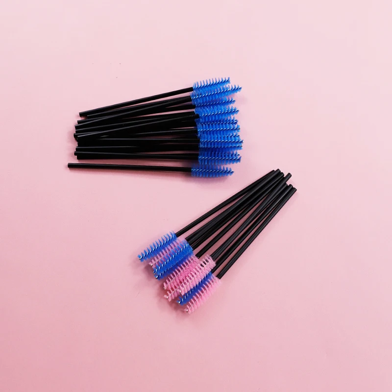
custom color pink shining professional eyelash extension cleaning brush 