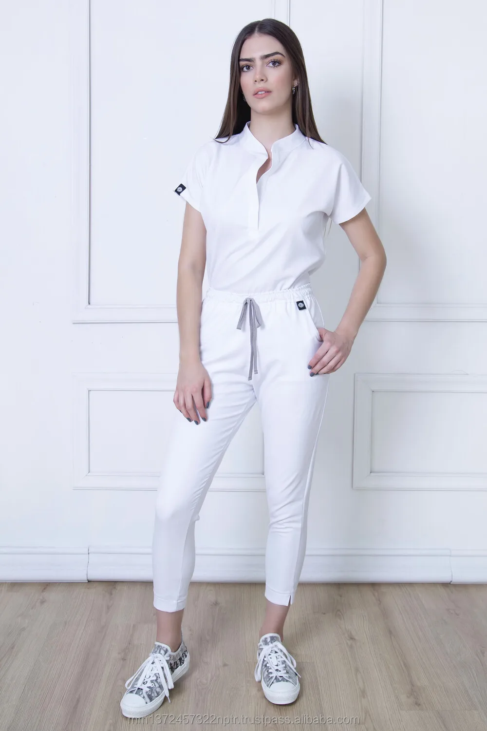 Fashionable Hospital Uniformes Scrub Medico Spandex Stretch Breathable Women Sets Medical Nursing Scrubs Uniforms Wholesale