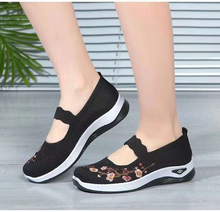 New design comfortable mesh surface ladies walking flats boat shoes outdoor soft sole sneaker sports shoes for women