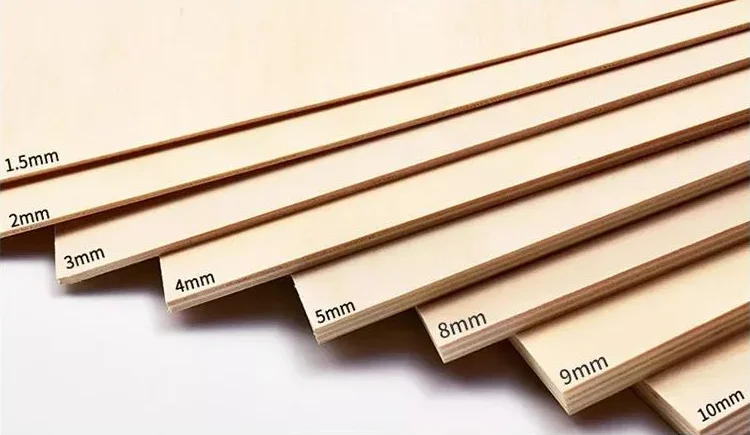 Wholesale high density basswood plywood 1.5mm 3mm Basswood plywood sheet For laser cutting
