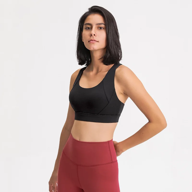 TOPKO New Product Sexy Cross Beautiful Back Sports Bra Shockproof Women Yoga Sports Bra