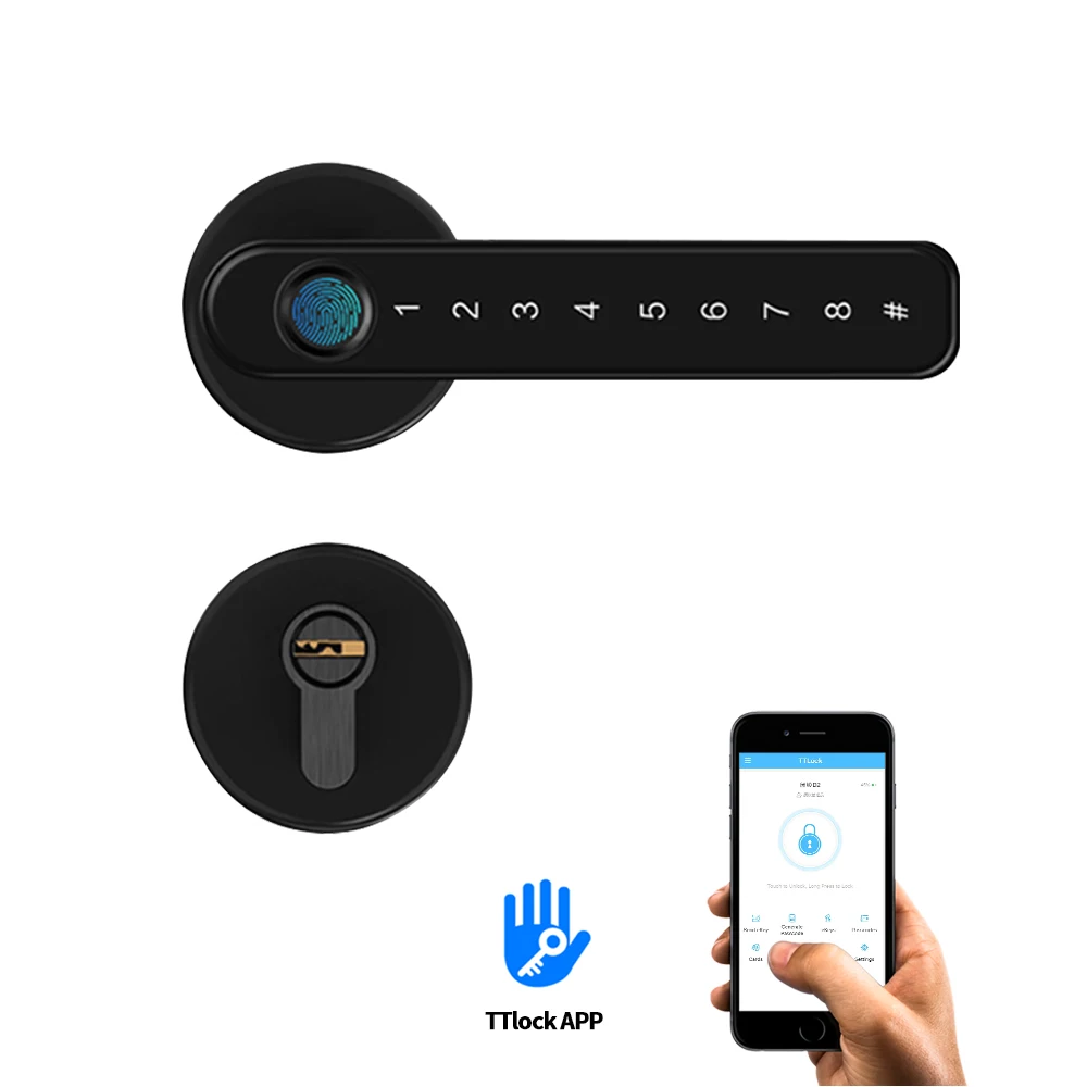 Tuya Fingerprint Biometric Serrure Electronique Hotel Smart Key Lock Schloss TTlock