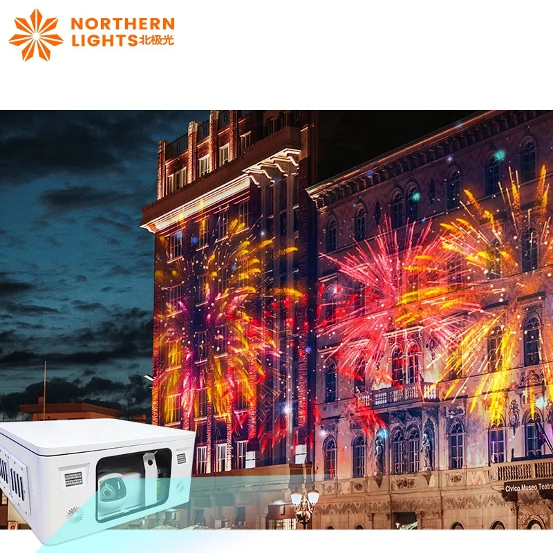 building Wall Projector Outdoor Projection Lighting 3D Video Movie Mapping Holographic Projection System Building Projection