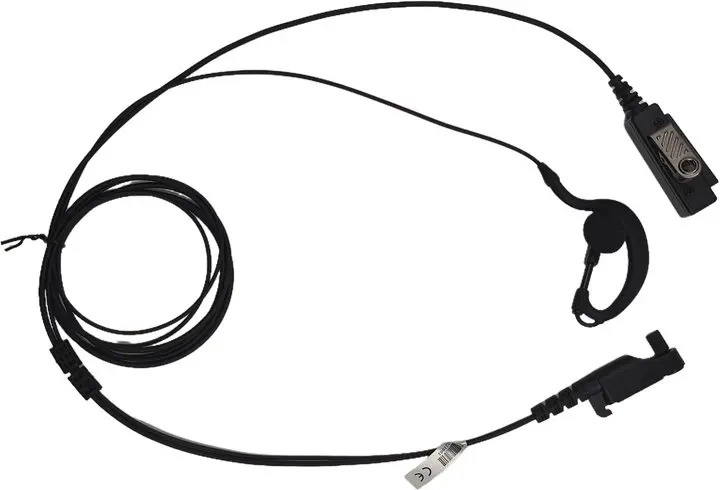 G shaped earphone walkie talkie earpiece with separated palm PTT and microphone