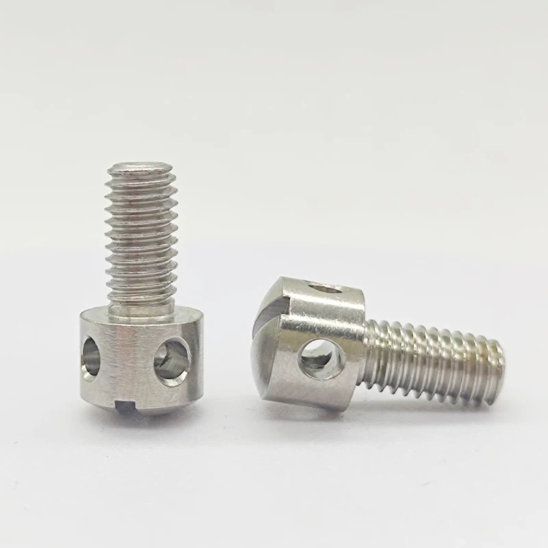 Lead seal screw Custom 304 stainless steel one-line hole bolt galvanized meter screw cross seal meter screw