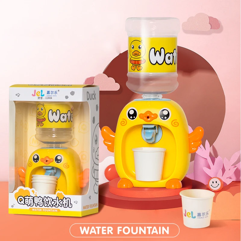 Cartoon Duck Drinking Game Household Appliances Children Mini Water Dispenser Kitchen Toy