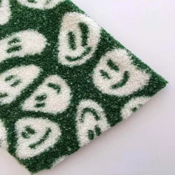 Super Soft Home Textile Blanket Coat Smiley Face Printed Teddy Microplush Fleece Printed Fabric