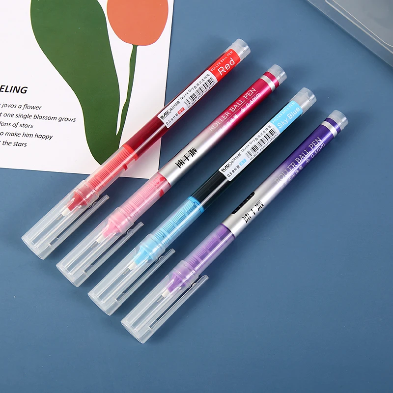 0.5mm Plastic 8 Color Roller Tip-pen Office Supplies Factory Sales Student Large Capacity Gel Pen